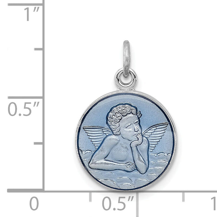 Lovely Rita's Pendants & Charms Sterling Silver Blue Epoxy Angel Charm