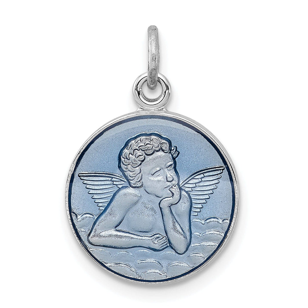 Lovely Rita's Pendants & Charms Sterling Silver Blue Epoxy Angel Charm