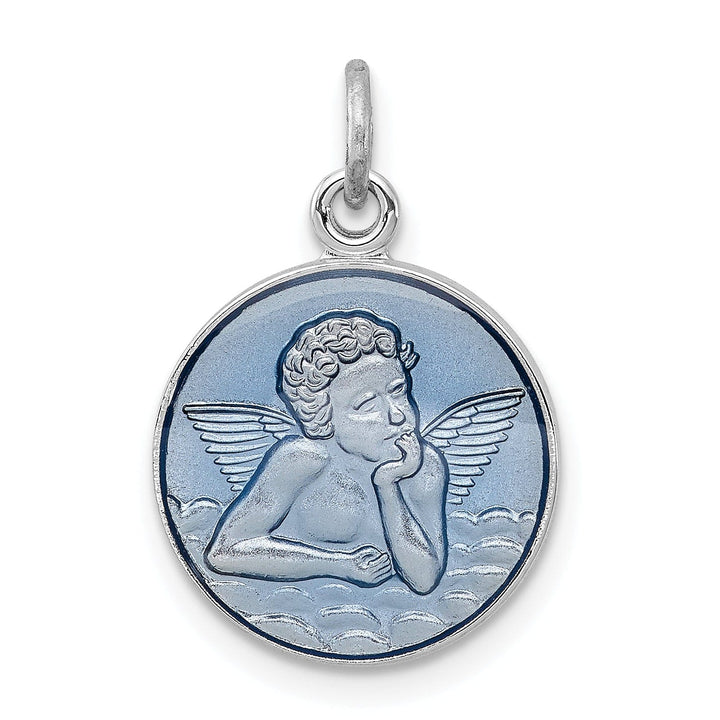 Lovely Rita's Pendants & Charms Sterling Silver Blue Epoxy Angel Charm