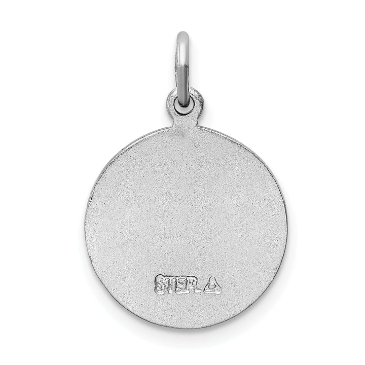 Lovely Rita's Pendants & Charms Sterling Silver Blue Epoxy St. Christopher Medal