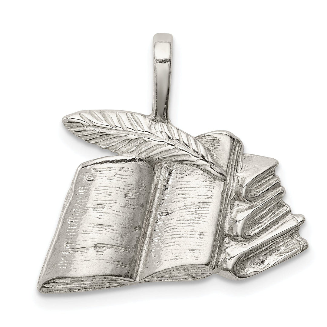 Lovely Rita's Pendants & Charms Sterling Silver Books with Quill Charm