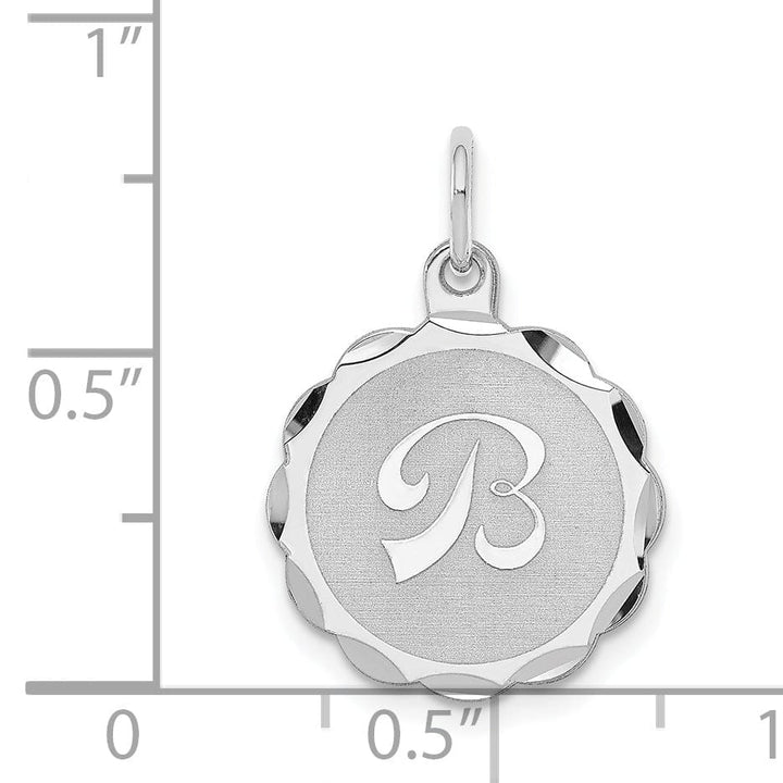 Lovely Rita's Pendants & Charms Sterling Silver Brocaded Initial B Charm
