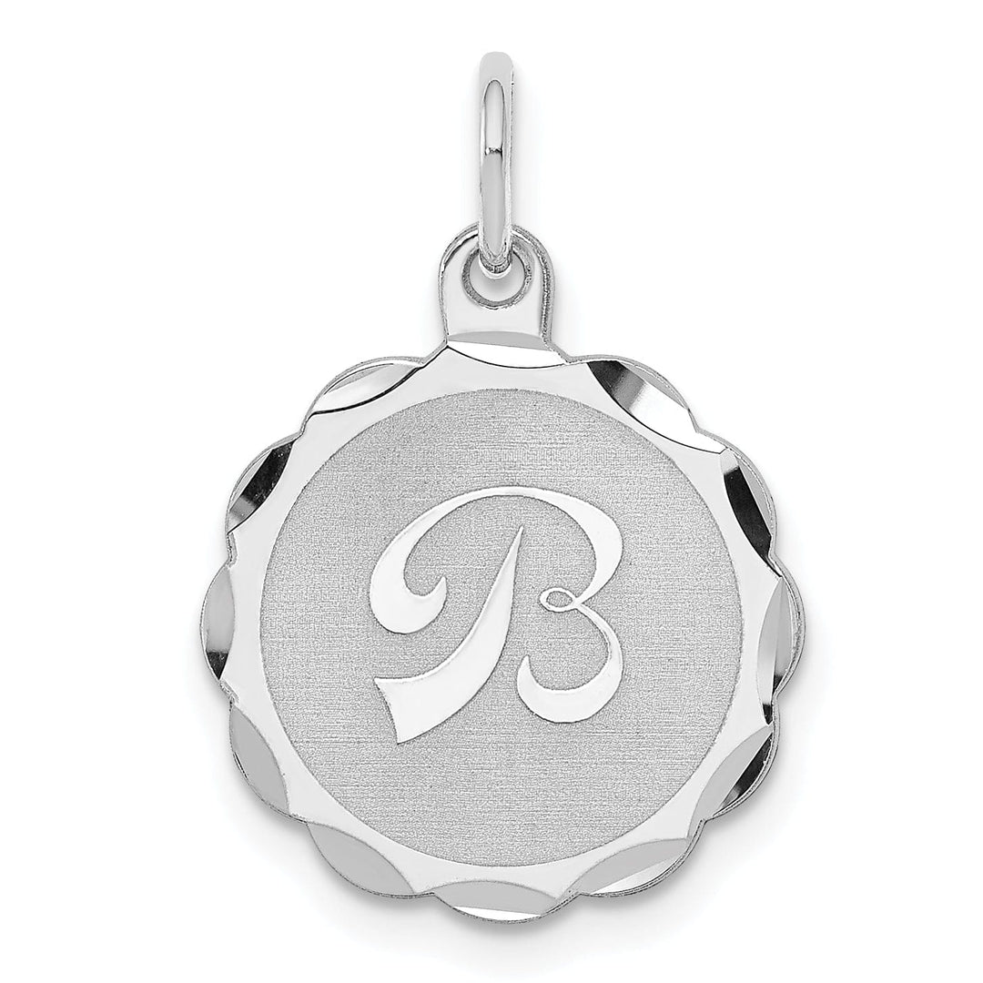 Lovely Rita's Pendants & Charms Sterling Silver Brocaded Initial B Charm