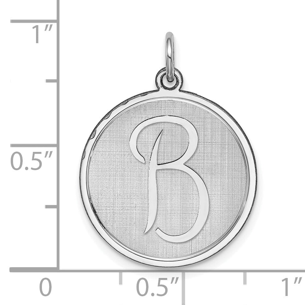 Lovely Rita's Pendants & Charms Sterling Silver Brocaded Initial B Charm