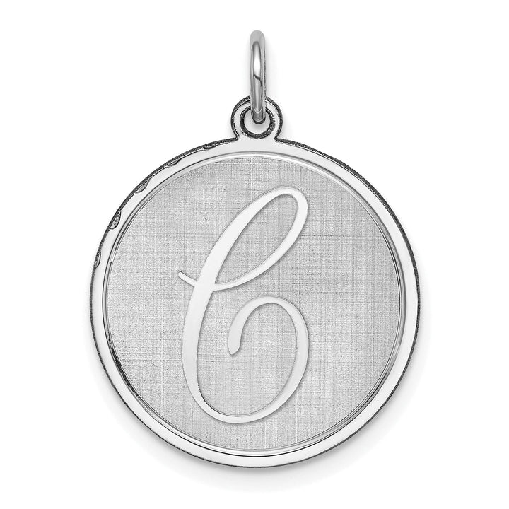 Lovely Rita's Pendants & Charms Sterling Silver Brocaded Initial C Charm