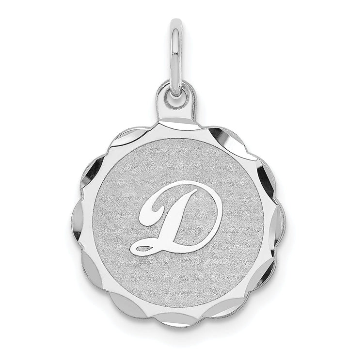 Lovely Rita's Pendants & Charms Sterling Silver Brocaded Initial D Charm