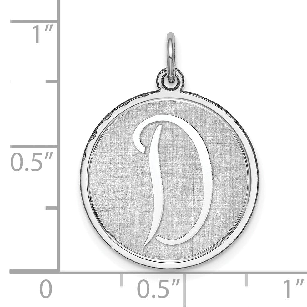 Lovely Rita's Pendants & Charms Sterling Silver Brocaded Initial D Charm