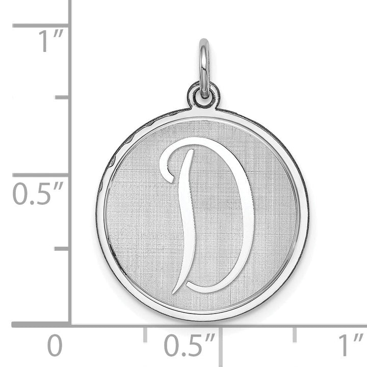 Lovely Rita's Pendants & Charms Sterling Silver Brocaded Initial D Charm