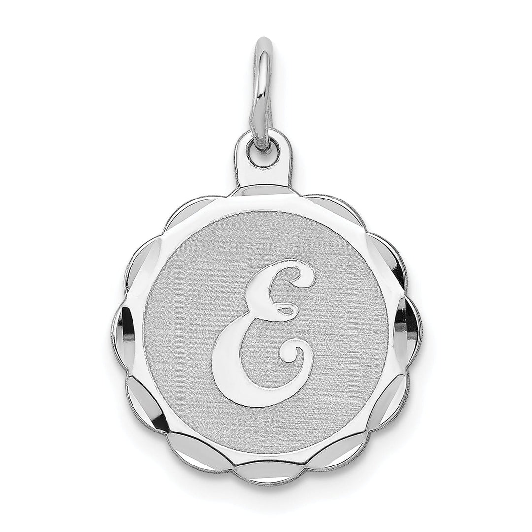Lovely Rita's Pendants & Charms Sterling Silver Brocaded Initial E Charm