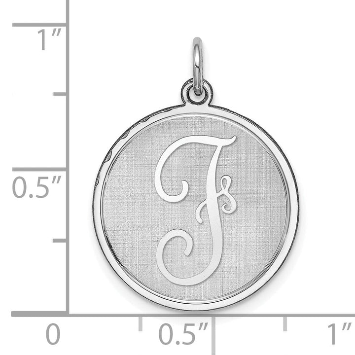 Lovely Rita's Pendants & Charms Sterling Silver Brocaded Initial F Charm