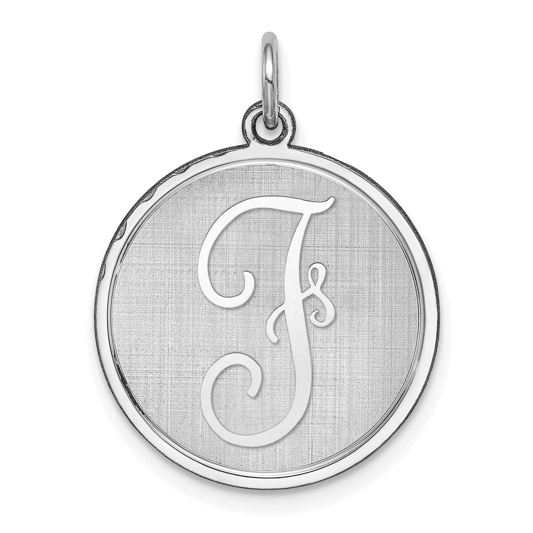 Lovely Rita's Pendants & Charms Sterling Silver Brocaded Initial F Charm