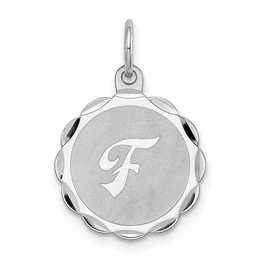 Lovely Rita's Pendants & Charms Sterling Silver Brocaded Initial F Charm