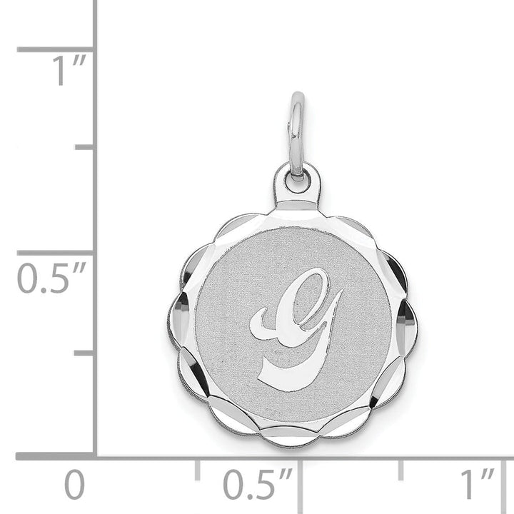 Lovely Rita's Pendants & Charms Sterling Silver Brocaded Initial G Charm