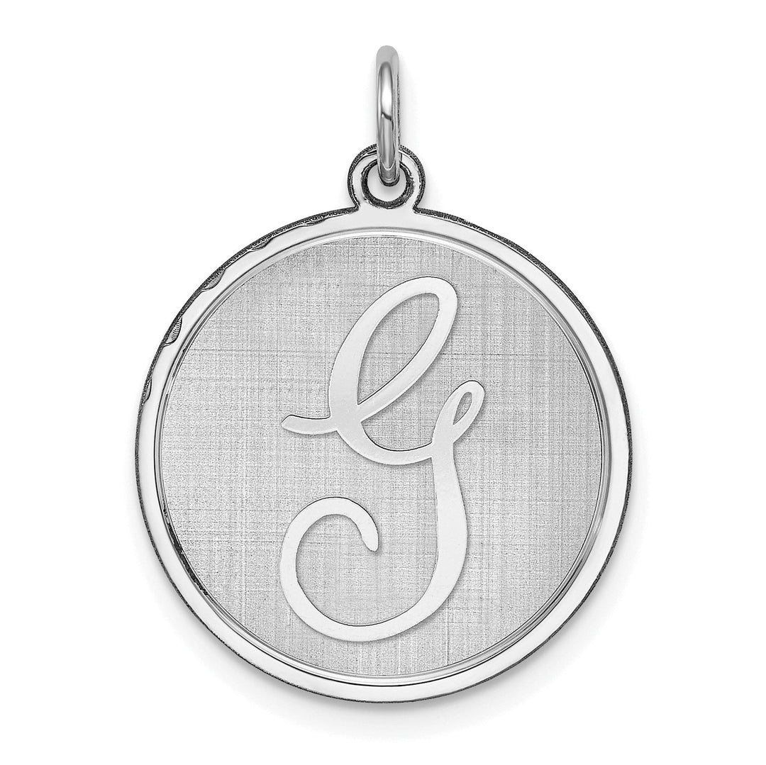 Lovely Rita's Pendants & Charms Sterling Silver Brocaded Initial G Charm