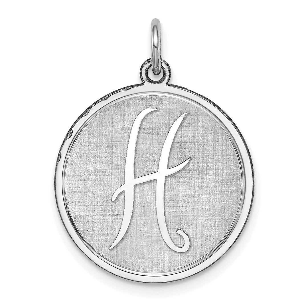 Lovely Rita's Pendants & Charms Sterling Silver Brocaded Initial H Charm