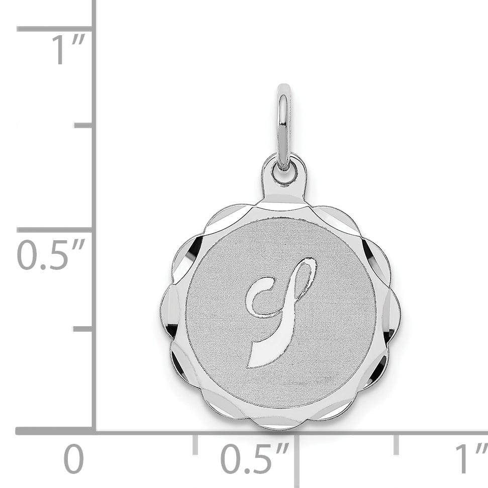 Lovely Rita's Pendants & Charms Sterling Silver Brocaded Initial J Charm