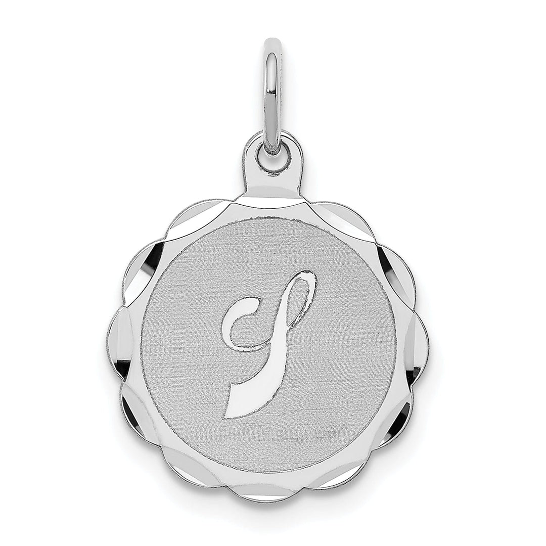 Lovely Rita's Pendants & Charms Sterling Silver Brocaded Initial J Charm
