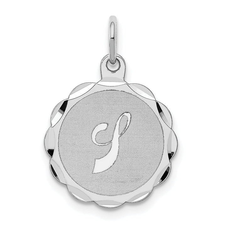 Lovely Rita's Pendants & Charms Sterling Silver Brocaded Initial J Charm