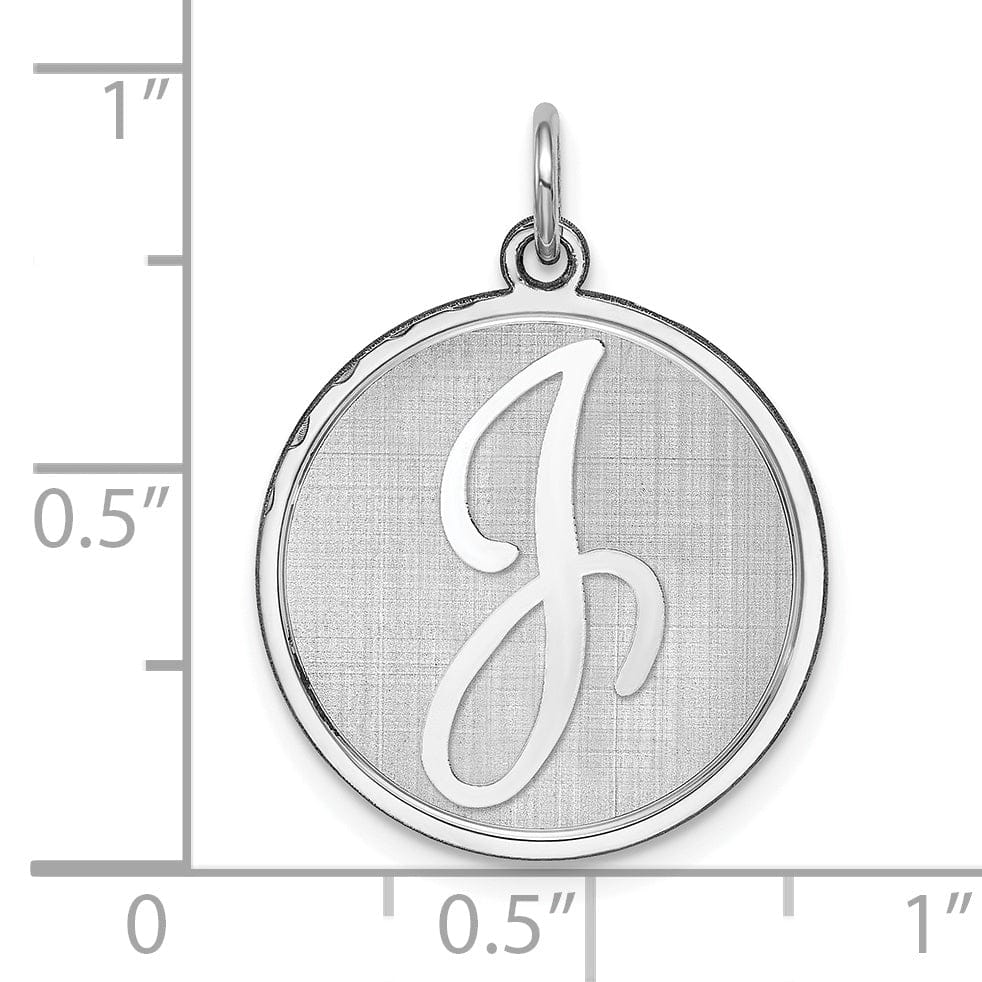 Lovely Rita's Pendants & Charms Sterling Silver Brocaded Initial J Charm