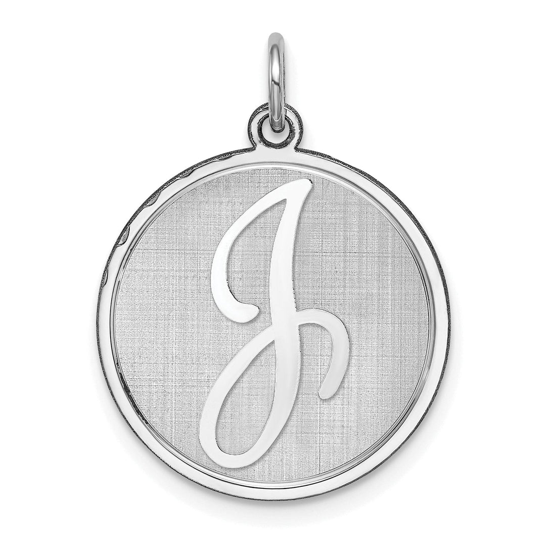 Lovely Rita's Pendants & Charms Sterling Silver Brocaded Initial J Charm