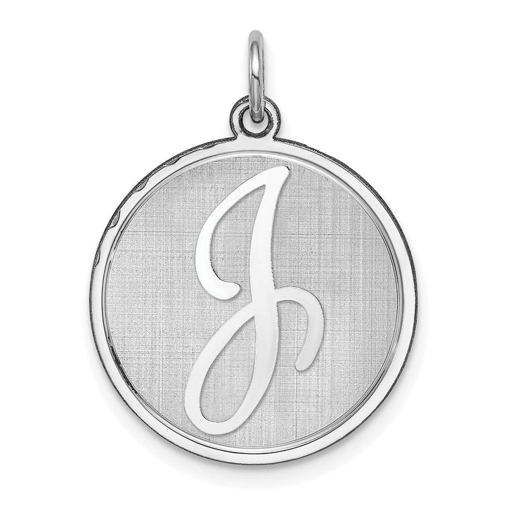 Lovely Rita's Pendants & Charms Sterling Silver Brocaded Initial J Charm