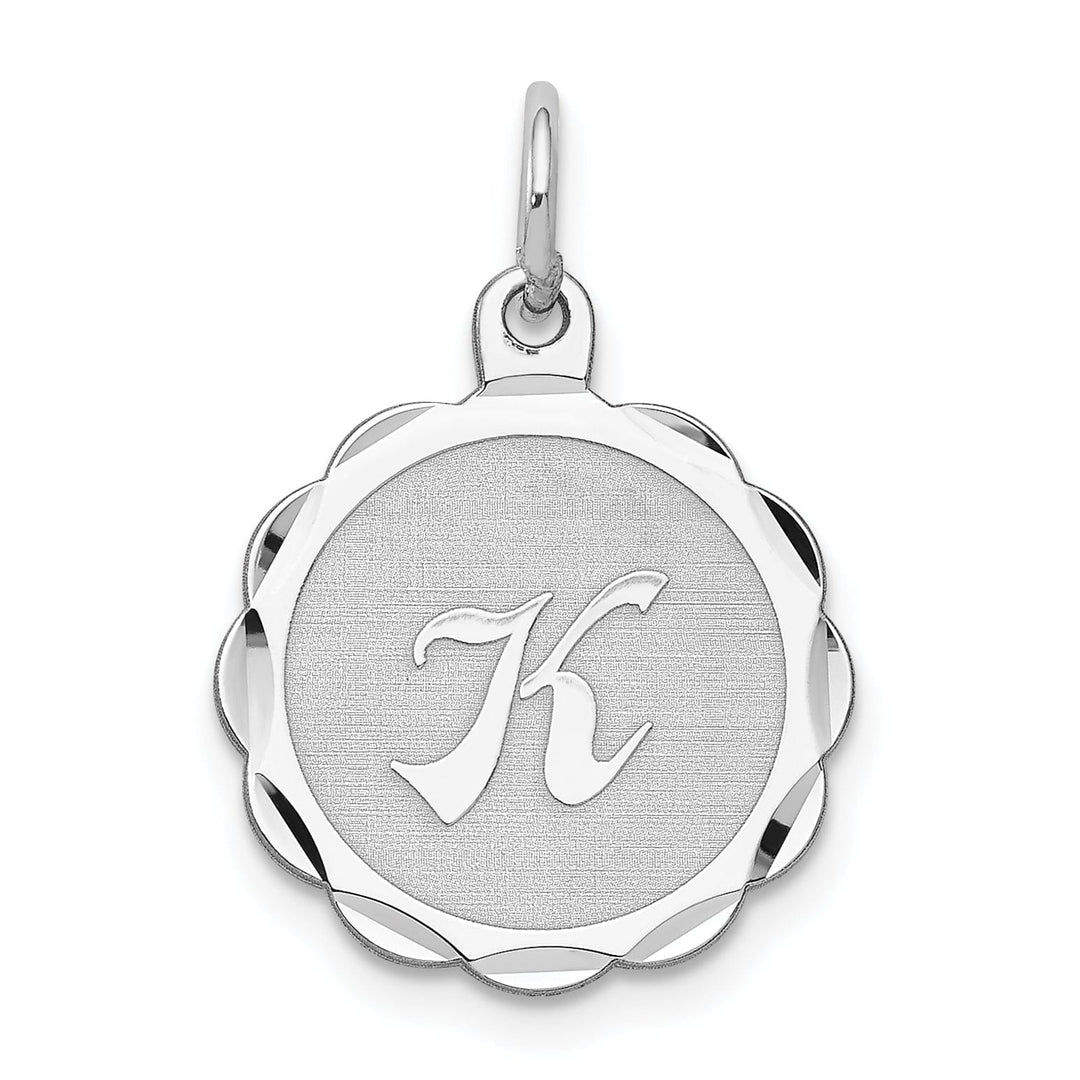 Lovely Rita's Pendants & Charms Sterling Silver Brocaded Initial K Charm