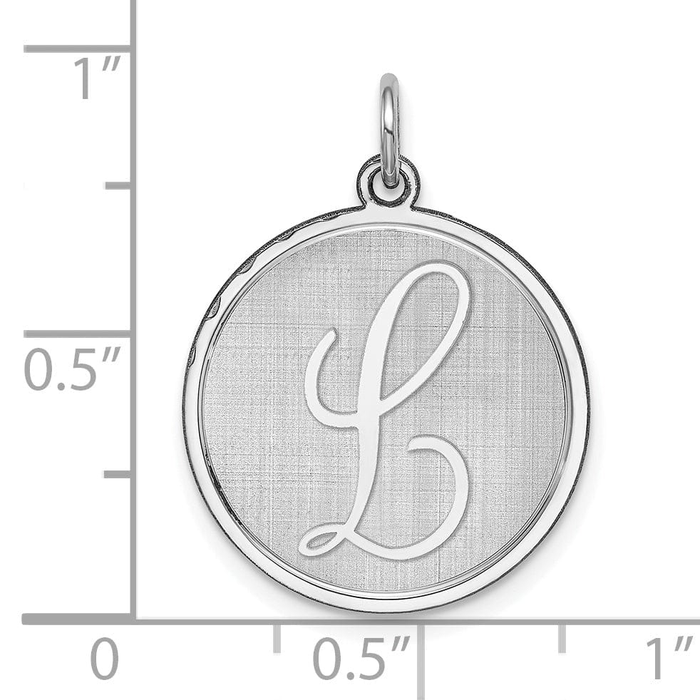 Lovely Rita's Pendants & Charms Sterling Silver Brocaded Initial L Charm