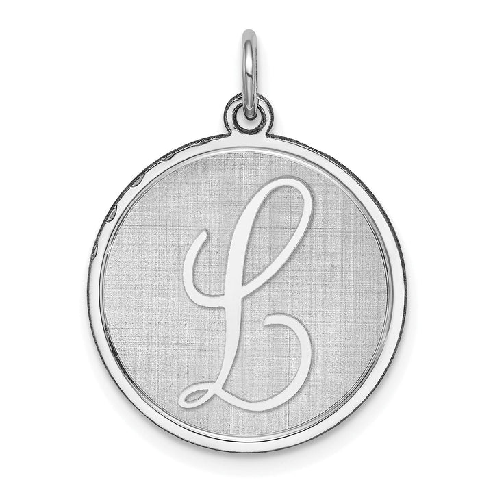Lovely Rita's Pendants & Charms Sterling Silver Brocaded Initial L Charm