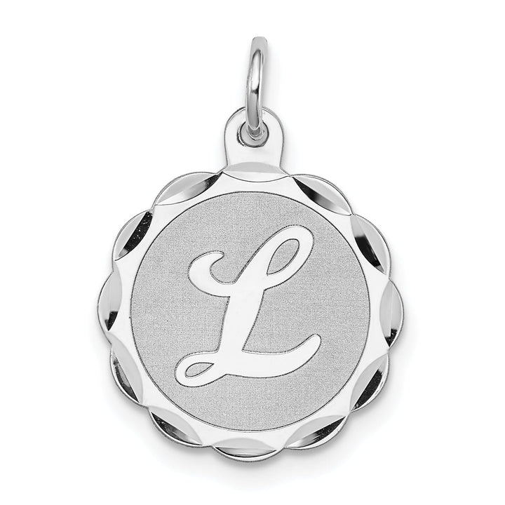 Lovely Rita's Pendants & Charms Sterling Silver Brocaded Initial L Charm