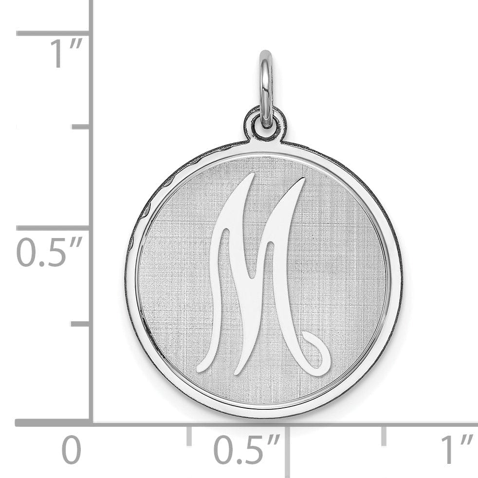 Lovely Rita's Pendants & Charms Sterling Silver Brocaded Initial M Charm