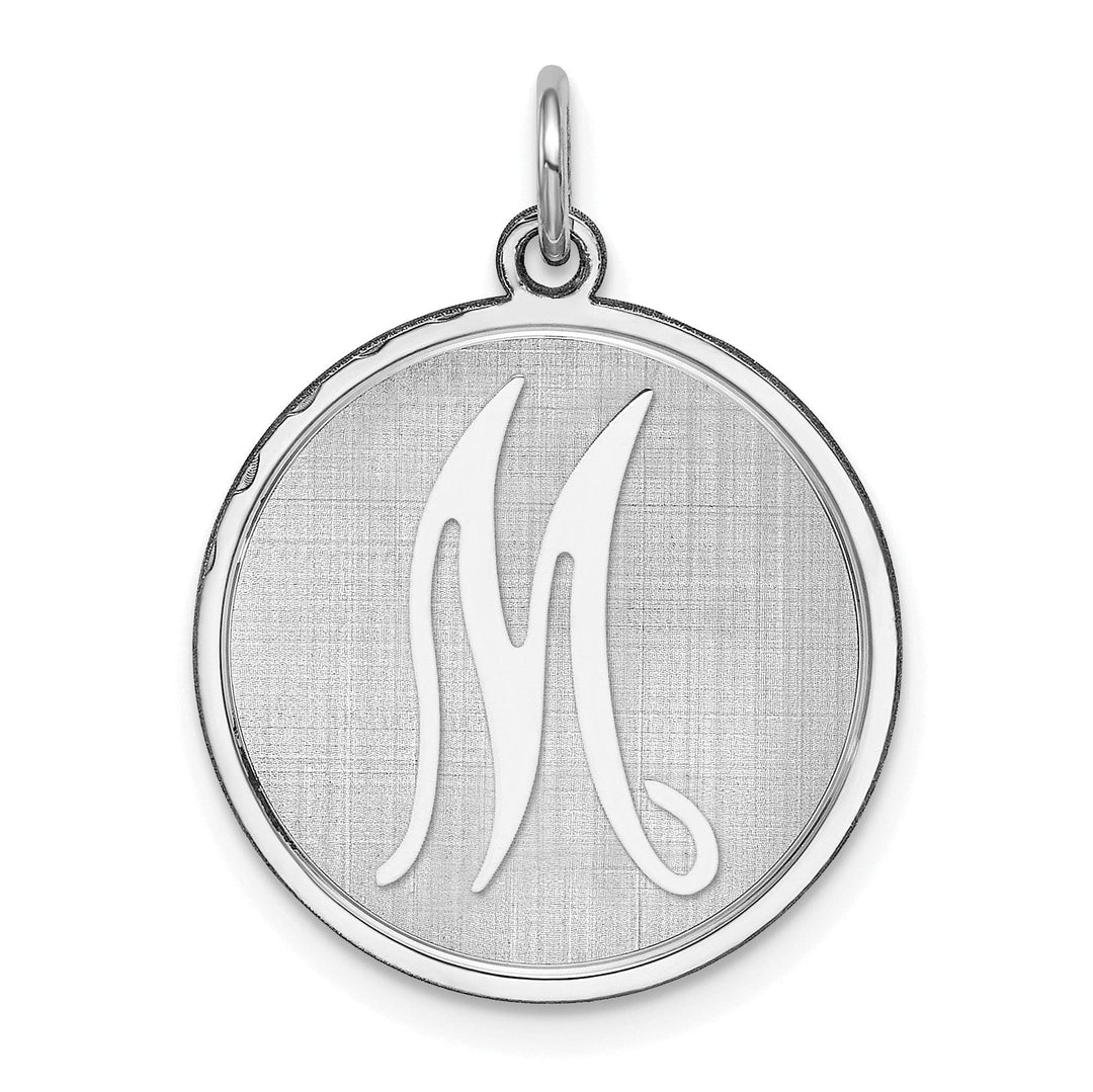 Lovely Rita's Pendants & Charms Sterling Silver Brocaded Initial M Charm
