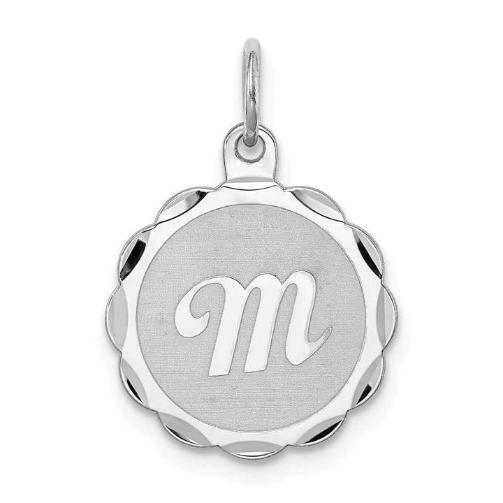 Lovely Rita's Pendants & Charms Sterling Silver Brocaded Initial M Charm