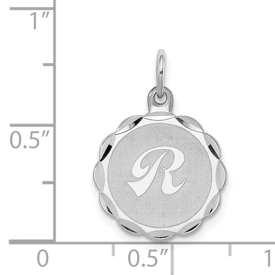Lovely Rita's Pendants & Charms Sterling Silver Brocaded Initial R Charm