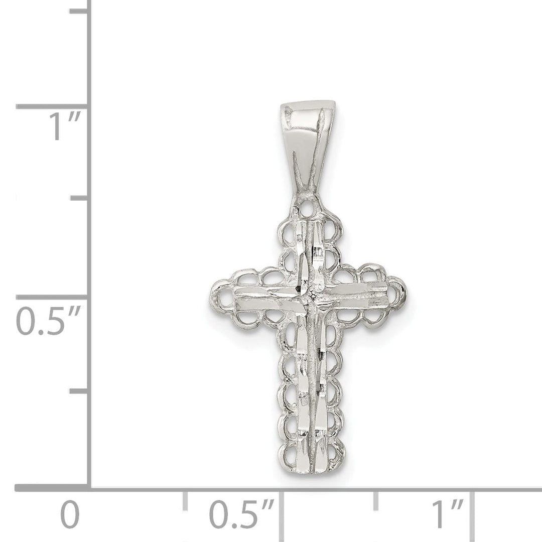Lovely Rita's Pendants & Charms Sterling Silver Budded Cross Pendant