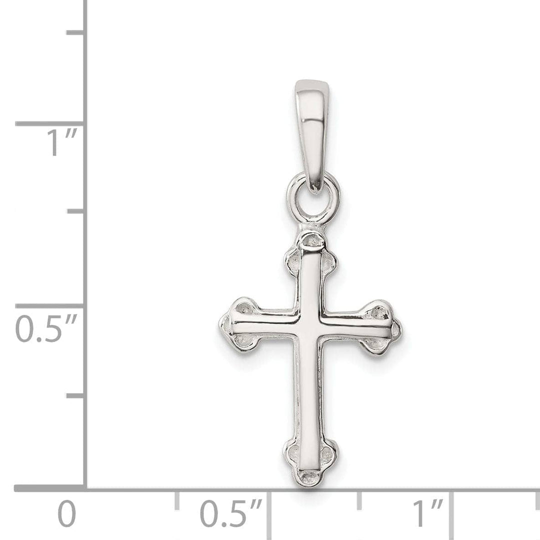 Lovely Rita's Pendants & Charms Sterling Silver Budded Cross Pendant
