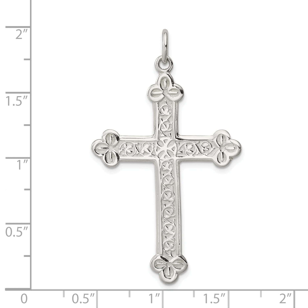 Lovely Rita's Pendants & Charms Sterling Silver Budded Cross Pendant