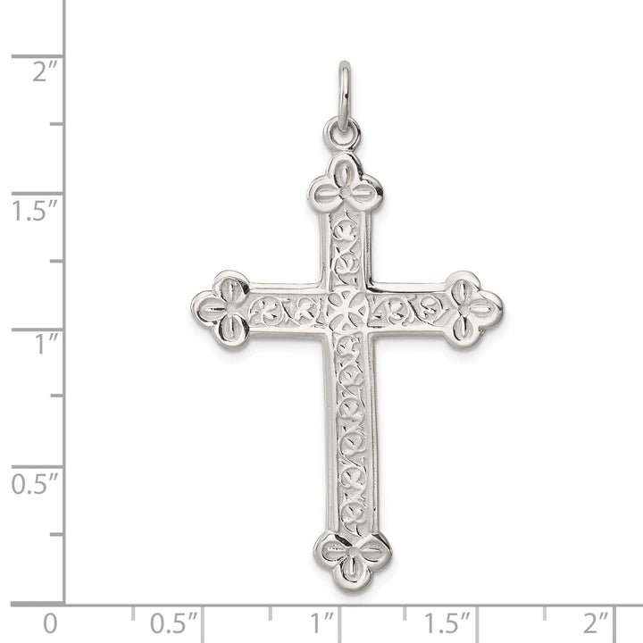Lovely Rita's Pendants & Charms Sterling Silver Budded Cross Pendant