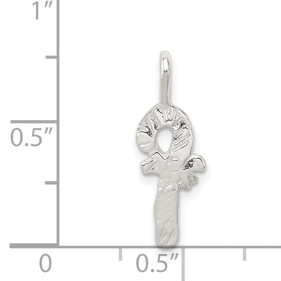 Lovely Rita's Pendants & Charms Sterling Silver Candy Cane Charm Pendant