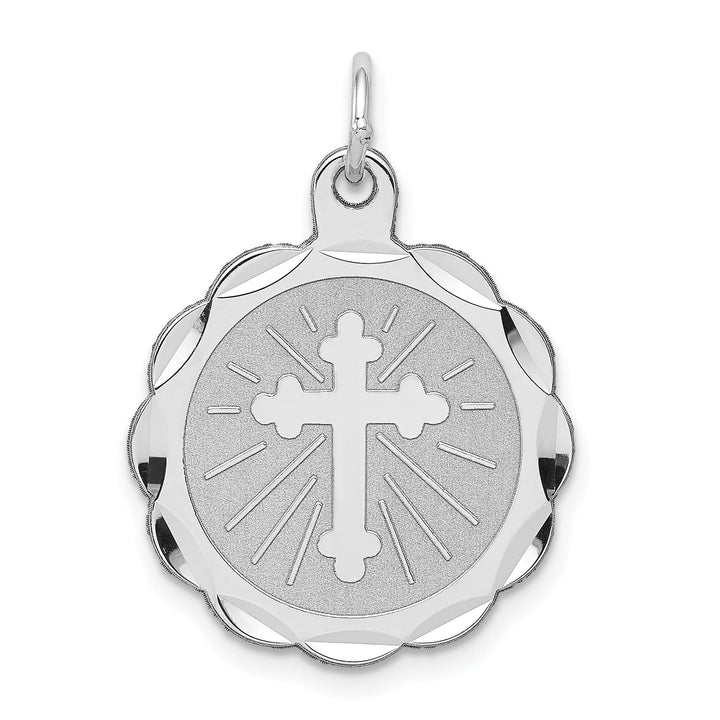 Lovely Rita's Pendants & Charms Sterling Silver Cross Disc Charm
