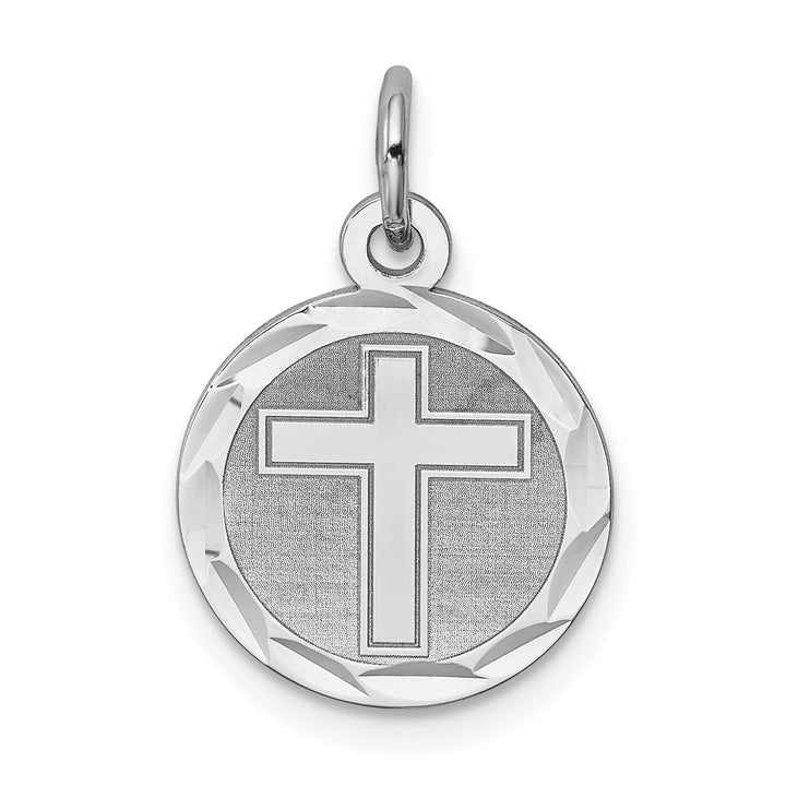 Lovely Rita's Pendants & Charms Sterling Silver Cross Disc Charm