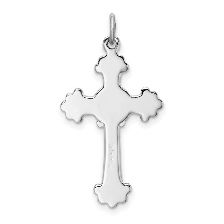 Lovely Rita's Pendants & Charms Sterling Silver Cross Fleur de lis Pendant