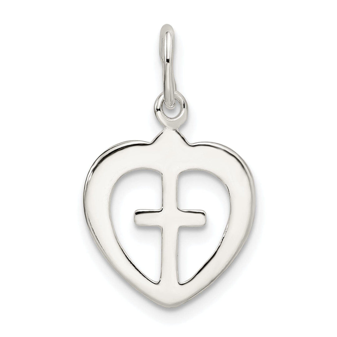 Lovely Rita's Pendants & Charms Sterling Silver Cross Heart Charm