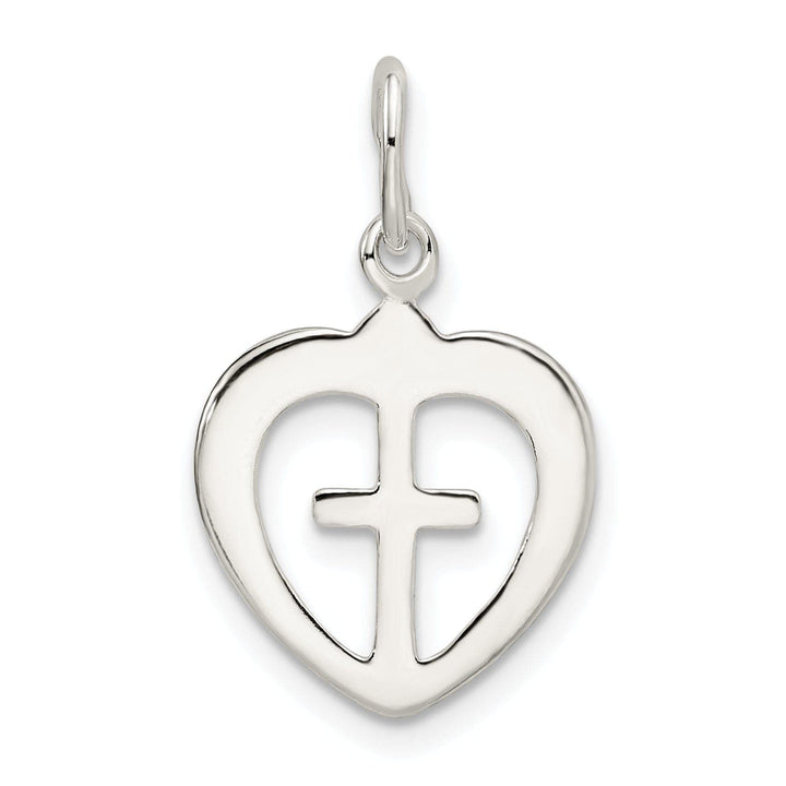 Lovely Rita's Pendants & Charms Sterling Silver Cross Heart Charm
