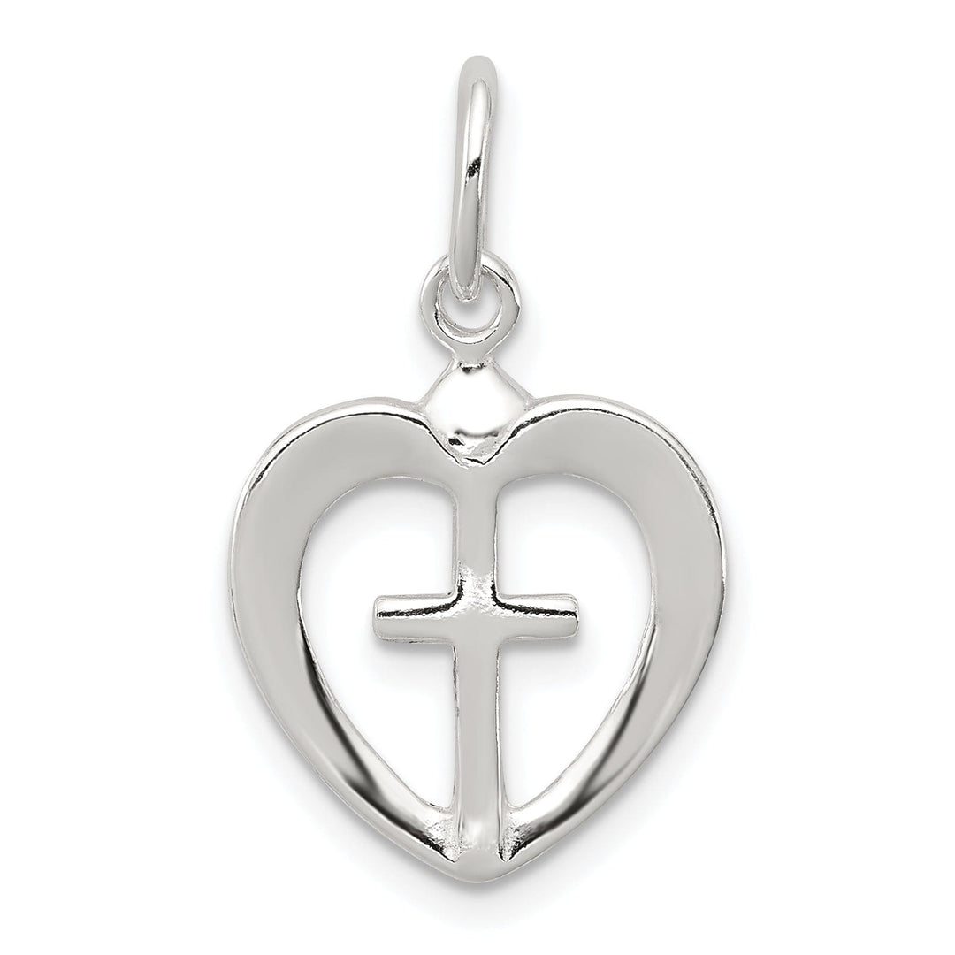 Lovely Rita's Pendants & Charms Sterling Silver Cross Heart Charm