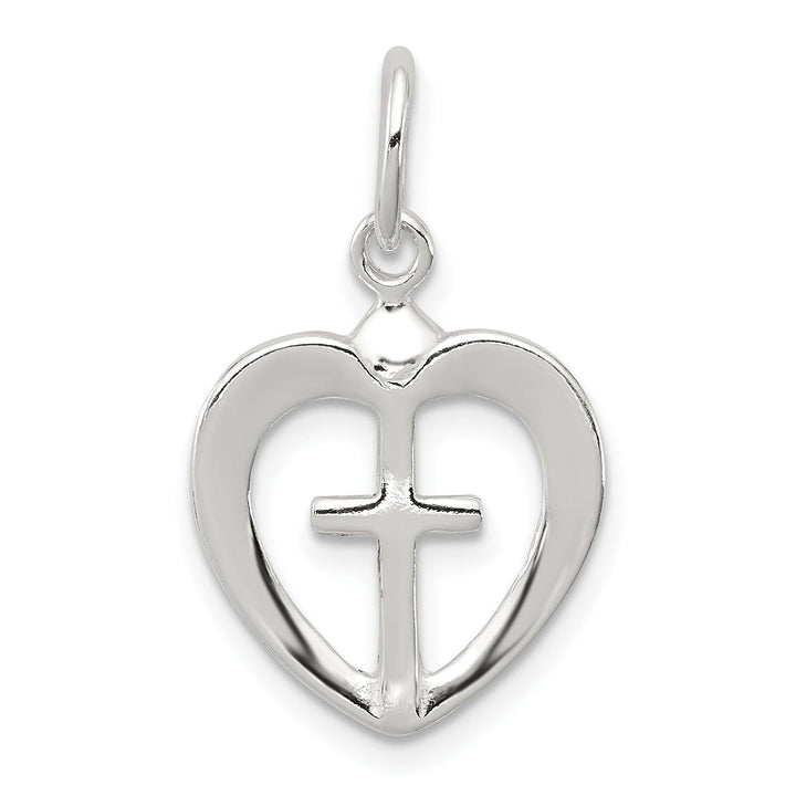 Lovely Rita's Pendants & Charms Sterling Silver Cross Heart Charm