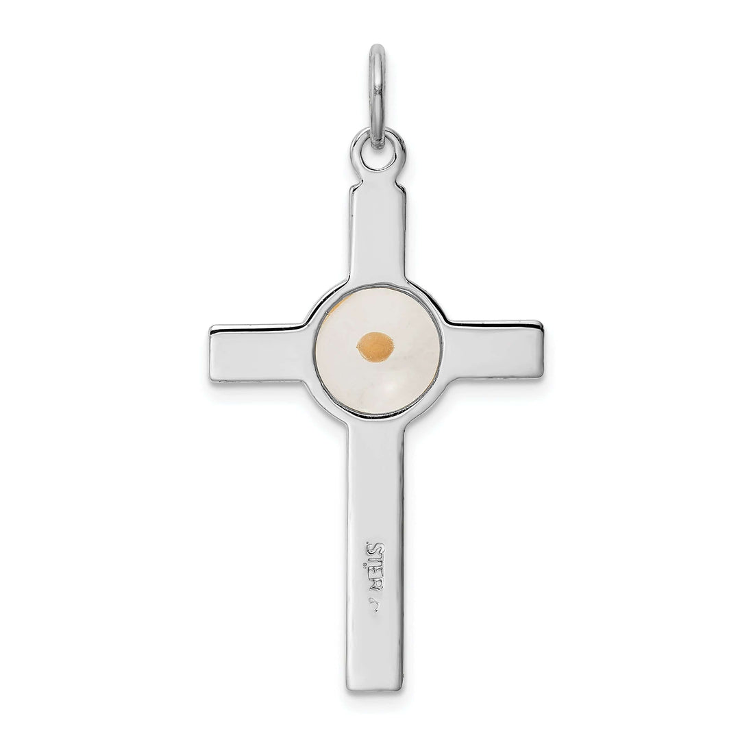 Lovely Rita's Pendants & Charms Sterling Silver Cross with Mustard Seed Pendant