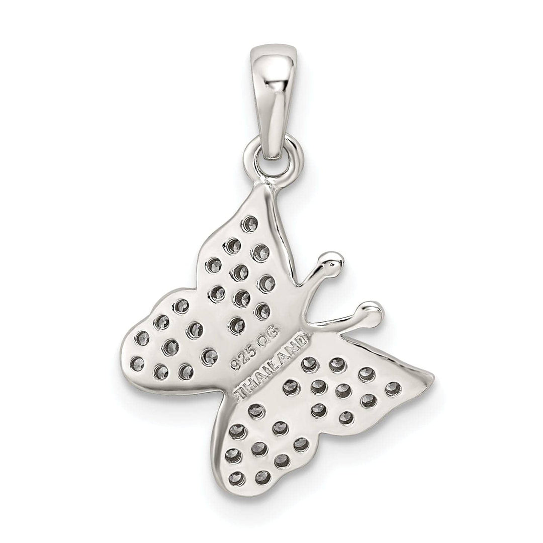 Lovely Rita's Pendants & Charms Sterling Silver Cubic Zirconia Butterfly Charm