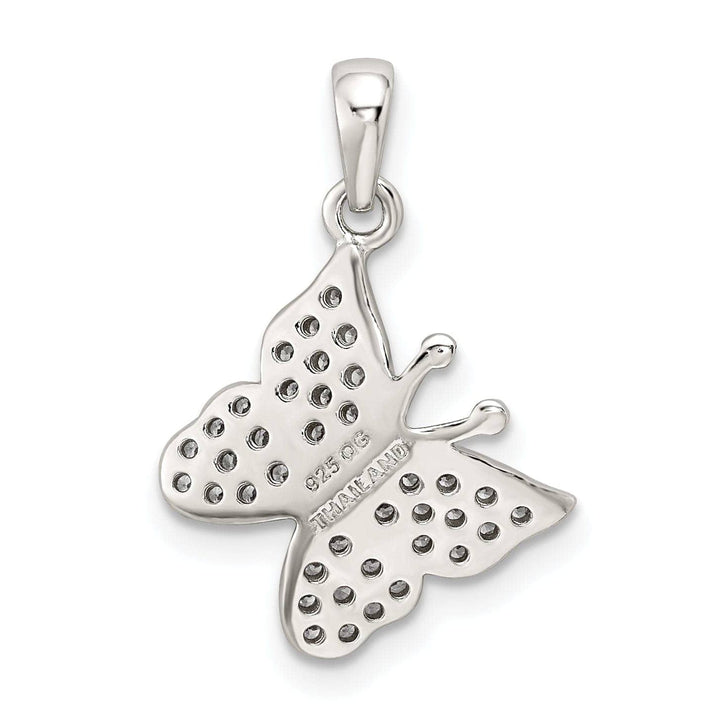 Lovely Rita's Pendants & Charms Sterling Silver Cubic Zirconia Butterfly Charm