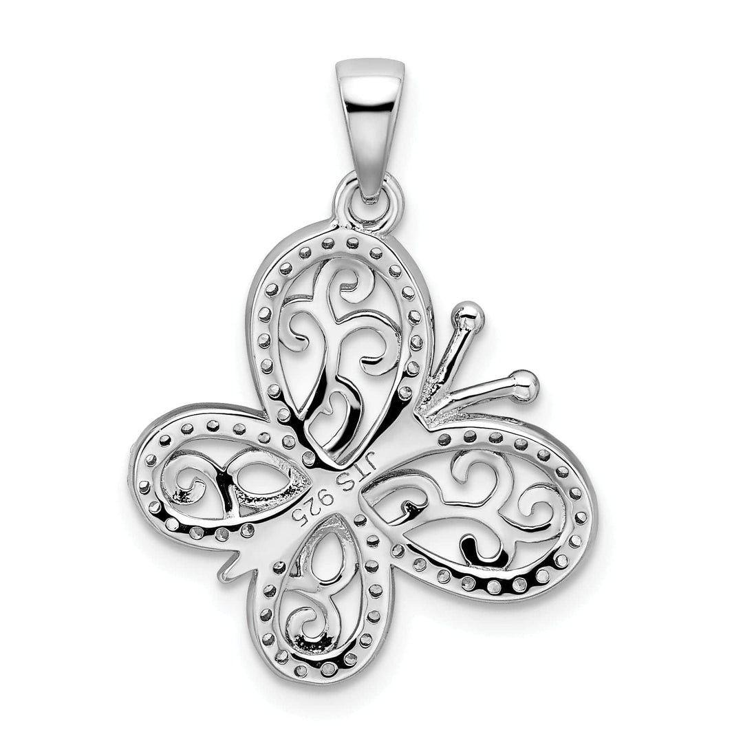 Lovely Rita's Pendants & Charms Sterling Silver Cubic Zirconia Butterfly Charm