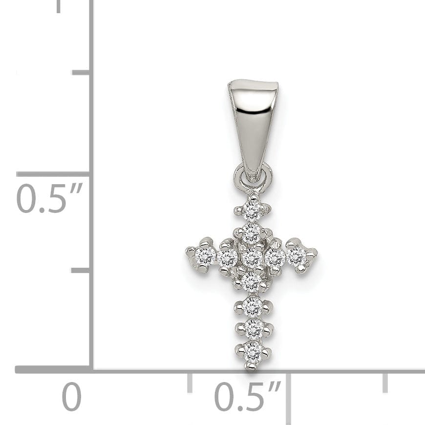 Lovely Rita's Pendants & Charms Sterling Silver Cubic Zirconia Cross Pendant